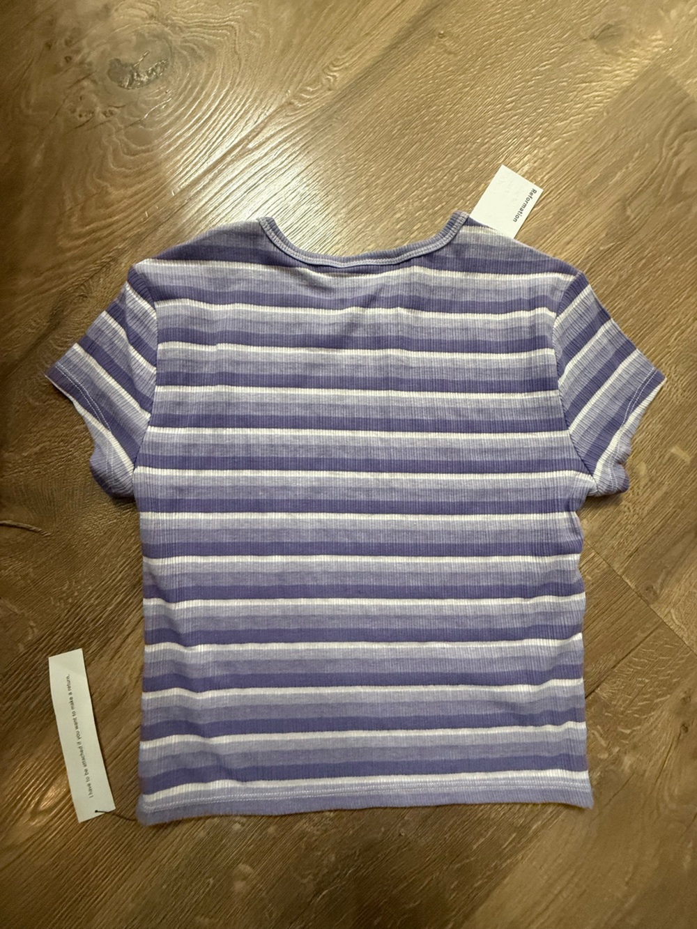 Reformation Muse Striped Ribbed Tee - Picture 7 of 9